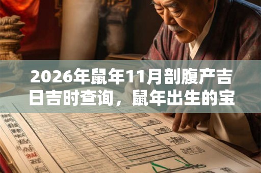 2026年鼠年11月剖腹产吉日吉时查询，鼠年出生的宝宝好吗？