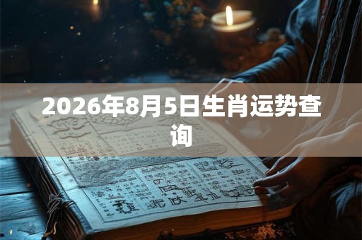 2026年8月5日生肖运势查询 2026年8月5日生肖运势查询