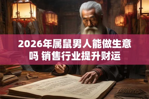2026年属鼠男人能做生意吗 销售行业提升财运