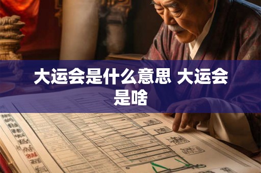 大运会是什么意思 大运会是啥 大运会是什么意思 大运会是啥