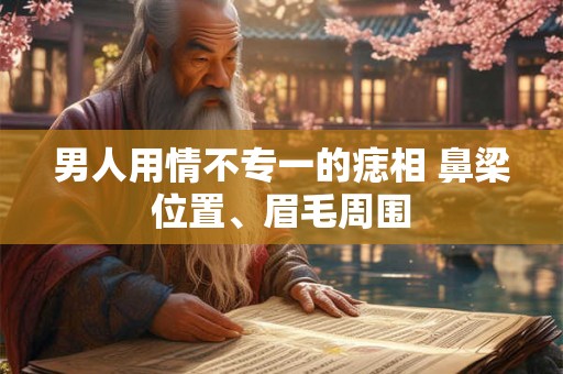 男人用情不专一的痣相 鼻梁位置、眉毛周围