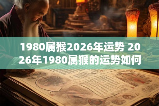 1980属猴2026年运势 2026年1980属猴的运势如何