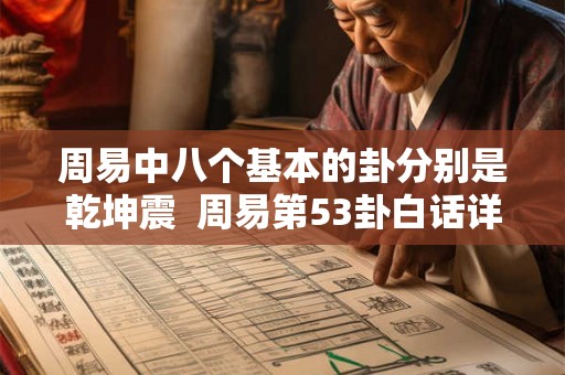 周易中八个基本的卦分别是乾坤震  周易第53卦白话详解