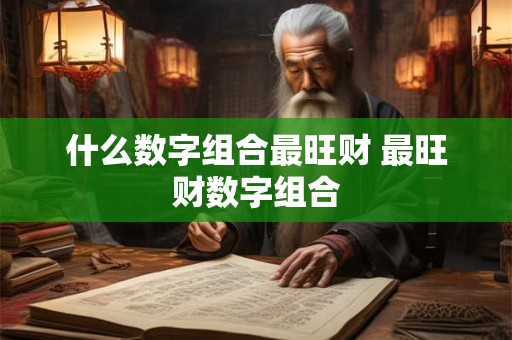 什么数字组合最旺财 最旺财数字组合 什么数字组合最旺财 最旺财数字组合