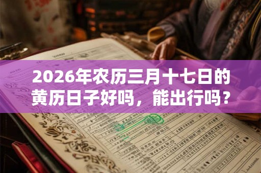 2026年农历三月十七日的黄历日子好吗，能出行吗？
