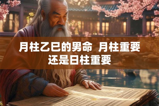 月柱乙巳的男命 月柱重要还是日柱重要 月柱乙巳的男命 月柱重要还是日柱重要