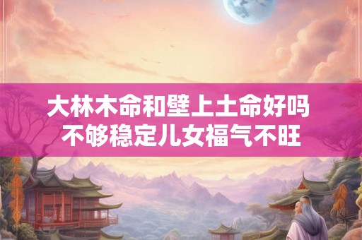 大林木命和壁上土命好吗 不够稳定儿女福气不旺