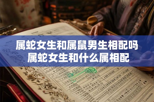 属蛇女生和属鼠男生相配吗 属蛇女生和什么属相配