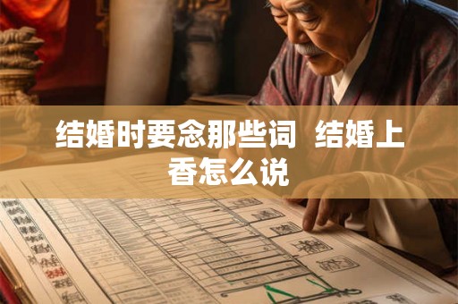 结婚时要念那些词  结婚上香怎么说