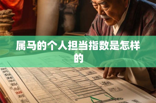 属马的个人担当指数是怎样的