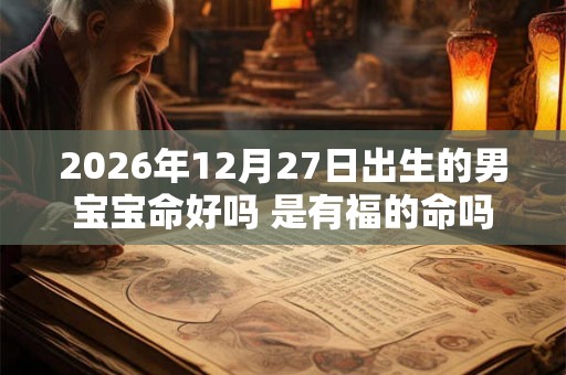 2026年12月27日出生的男宝宝命好吗 是有福的命吗