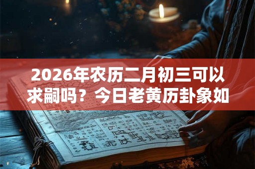 2026年农历二月初三可以求嗣吗？今日老黄历卦象如何？