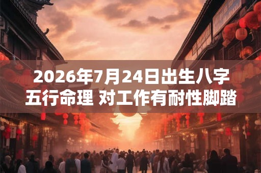 2026年7月24日出生八字五行命理 对工作有耐性脚踏实地