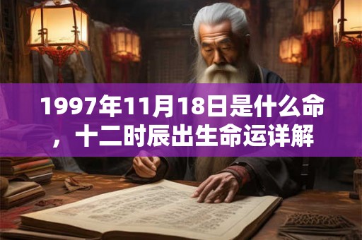 1997年11月18日是什么命，十二时辰出生命运详解
