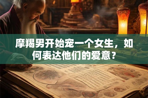 摩羯男开始宠一个女生，如何表达他们的爱意？