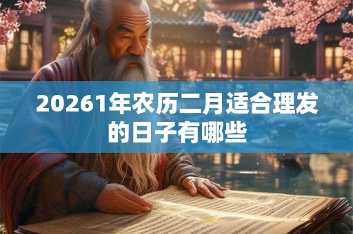 20261年农历二月适合理发的日子有哪些