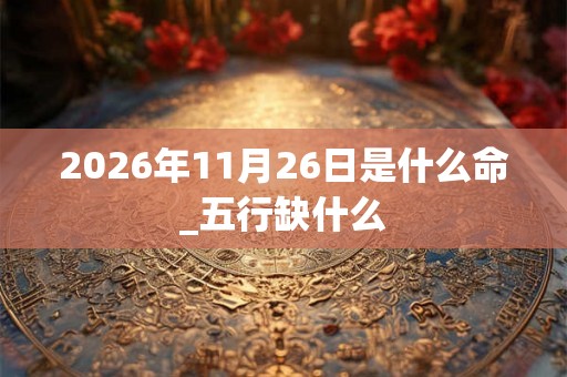 2026年11月26日是什么命_五行缺什么