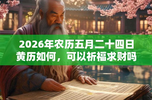 2026年农历五月二十四日黄历如何，可以祈福求财吗？