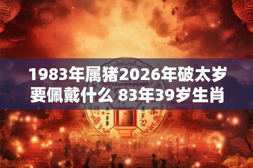 1983年属猪2026年破太岁要佩戴什么 83年39岁生肖猪犯太岁怎么化解