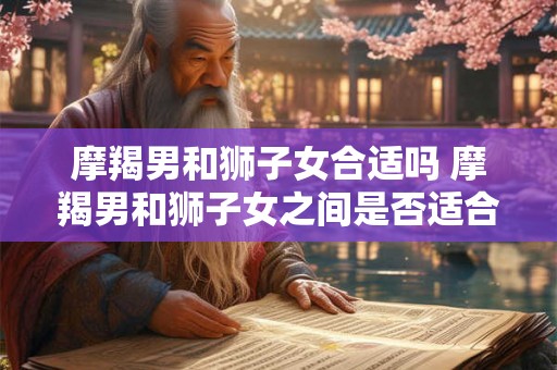 摩羯男和狮子女合适吗 摩羯男和狮子女之间是否适合长久地相处