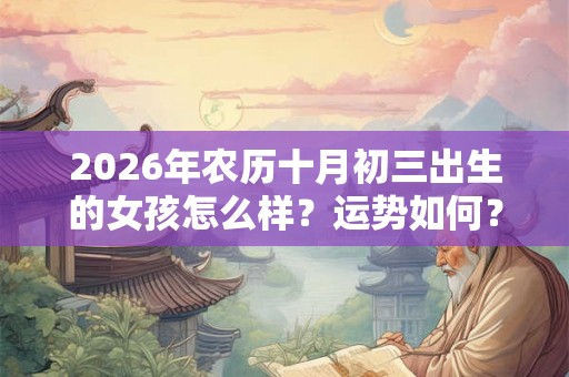 2026年农历十月初三出生的女孩怎么样？运势如何？