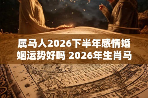 属马人2026下半年感情婚姻运势好吗 2026年生肖马的爱情运势详解 属马人2026下半年感情婚姻运势好吗 2026年生肖马的爱情运势详解