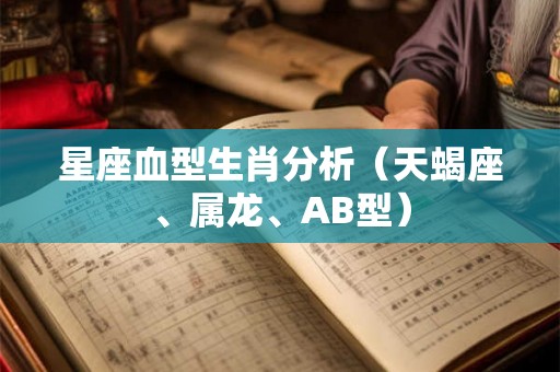 星座血型生肖分析（天蝎座、属龙、AB型）