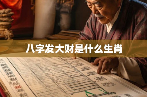 八字发大财是什么生肖