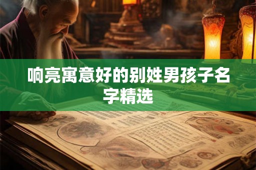 响亮寓意好的别姓男孩子名字精选