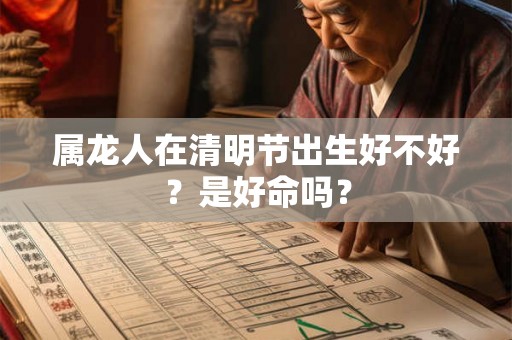 属龙人在清明节出生好不好？是好命吗？