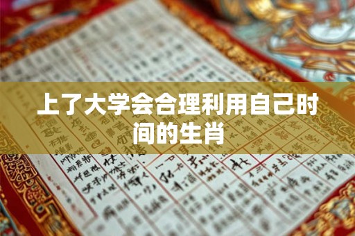 上了大学会合理利用自己时间的生肖
