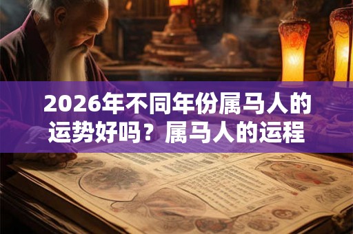 2026年不同年份属马人的运势好吗？属马人的运程