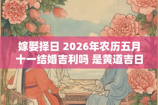 嫁娶择日 2026年农历五月十一结婚吉利吗 是黄道吉日吗