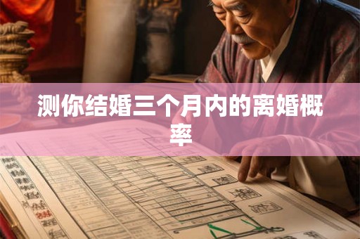 测你结婚三个月内的离婚概率