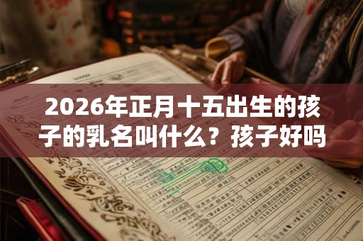 2026年正月十五出生的孩子的乳名叫什么？孩子好吗？