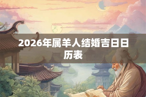 2026年属羊人结婚吉日日历表