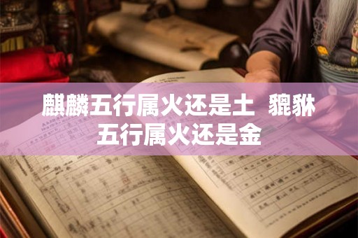 麒麟五行属火还是土  貔貅五行属火还是金