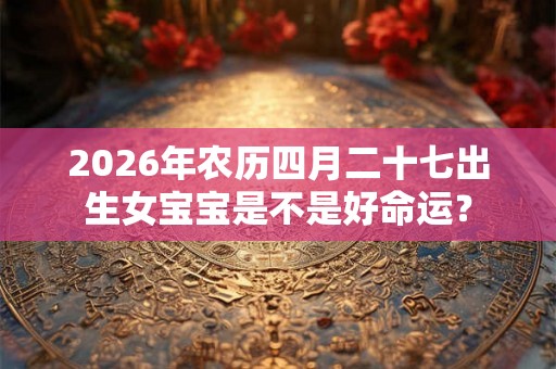 2026年农历四月二十七出生女宝宝是不是好命运？