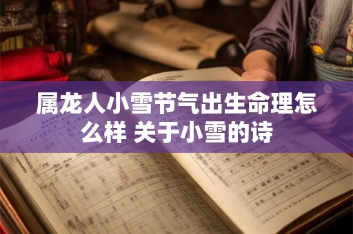 属龙人小雪节气出生命理怎么样 关于小雪的诗