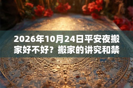 2026年10月24日平安夜搬家好不好？搬家的讲究和禁忌？