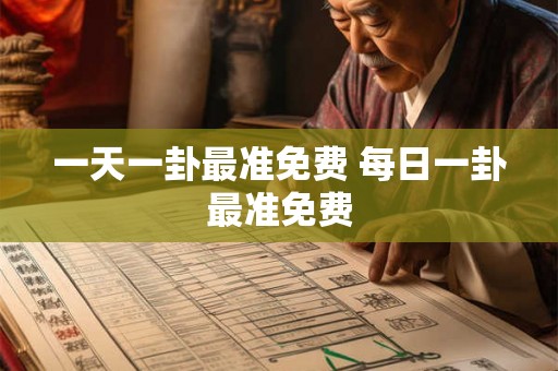 一天一卦最准免费 每日一卦最准免费