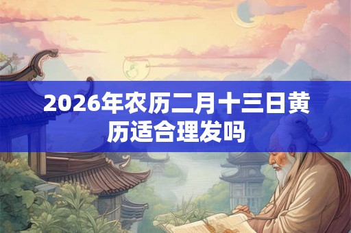 2026年农历二月十三日黄历适合理发吗