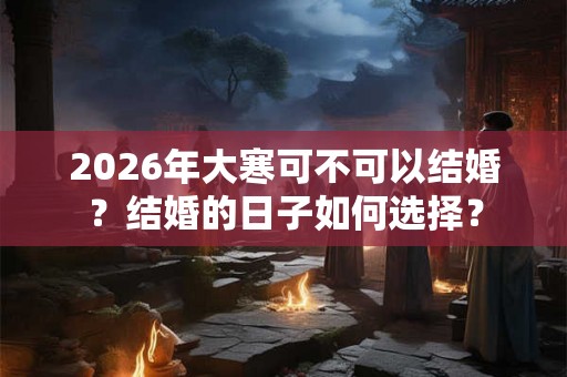 2026年大寒可不可以结婚?结婚的日子如何选择? 2026年大寒可不可以结婚?结婚的日子如何选择?