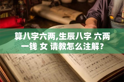 算八字六两,生辰八字 六两一钱 女 请教怎么注解？