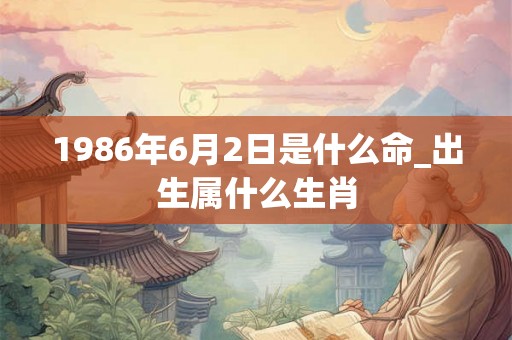 1986年6月2日是什么命_出生属什么生肖 1986年6月2日是什么命_出生属什么生肖