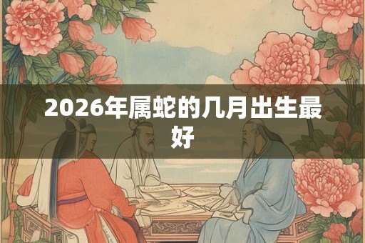 2026年属蛇的几月出生最好