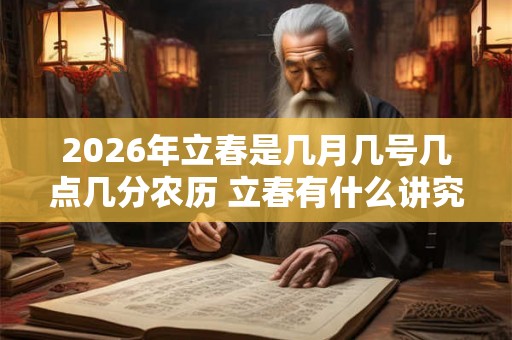 2026年立春是几月几号几点几分农历 立春有什么讲究