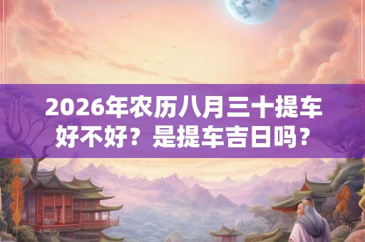 2026年农历八月三十提车好不好？是提车吉日吗？