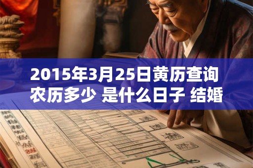 2015年3月25日黄历查询 农历多少 是什么日子 结婚吉时