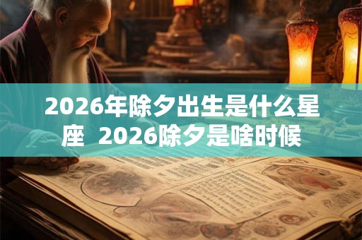 2026年除夕出生是什么星座  2026除夕是啥时候